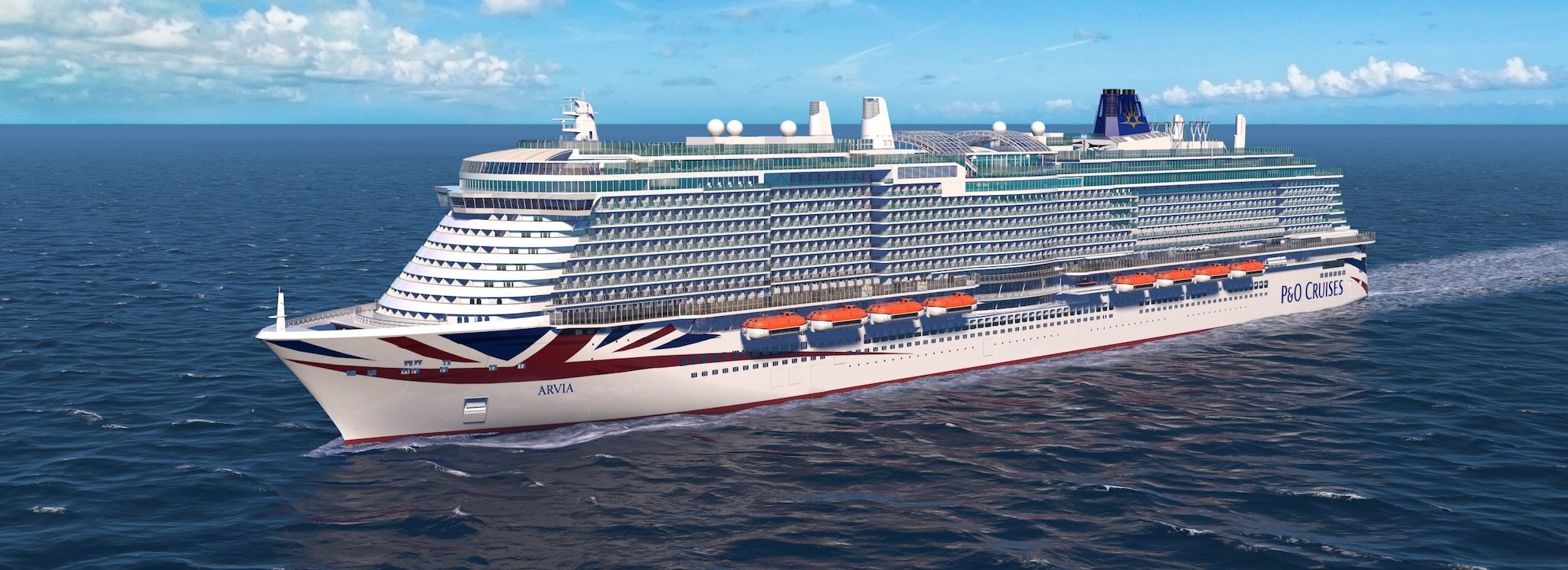 Die P&amp;O Arvia von P&amp;O Cruises wird 2022 getauft.