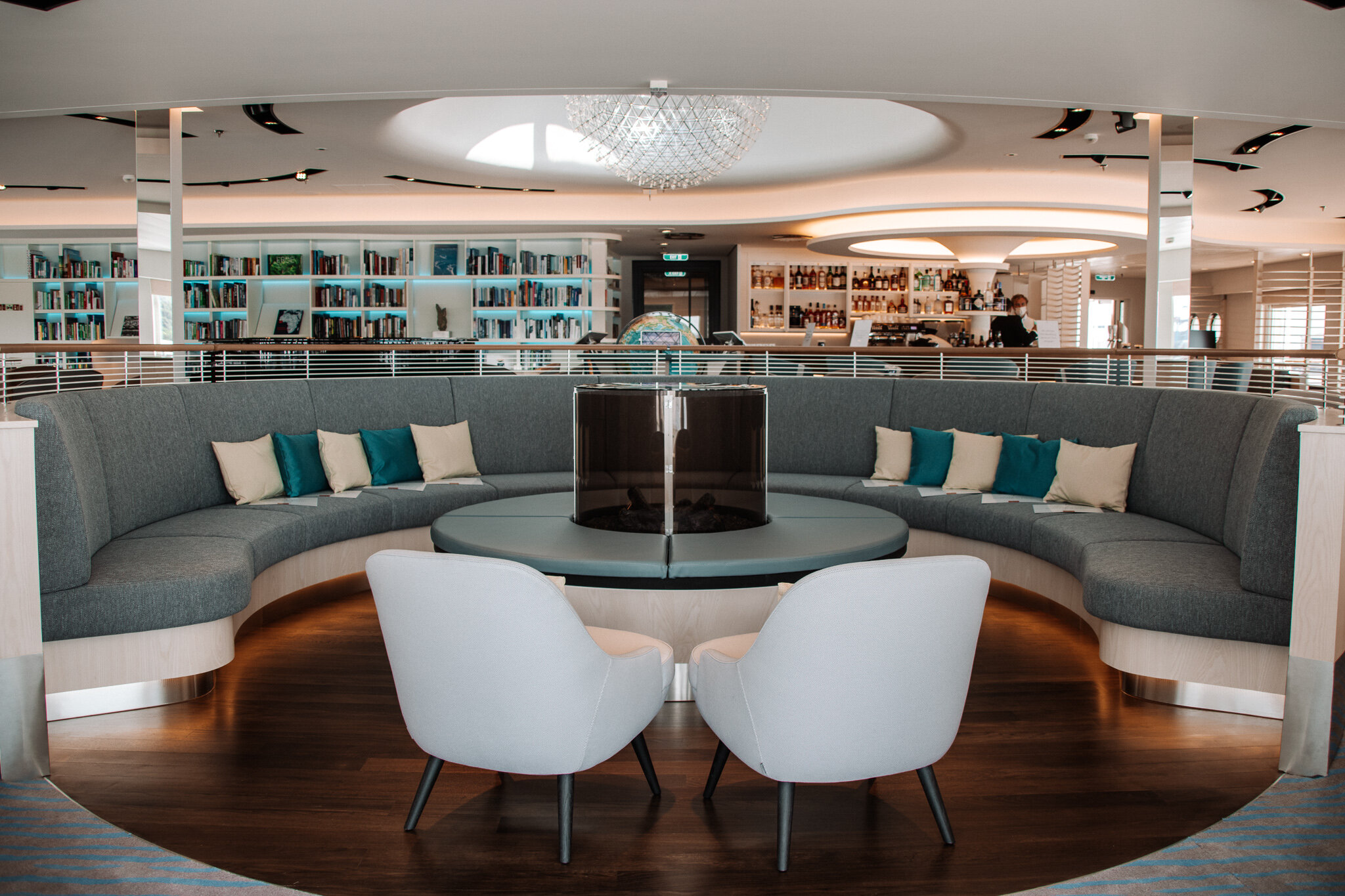 Die Oberservation Lounge an Bord