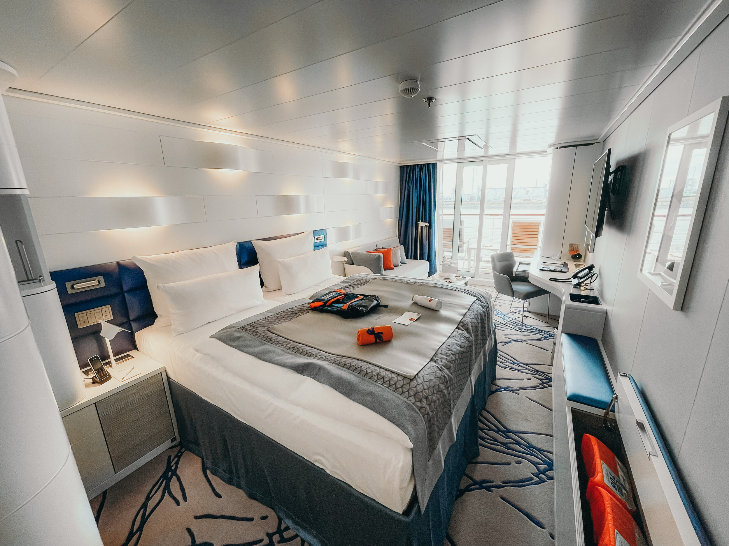 Eine Balkonkabine auf Deck 7