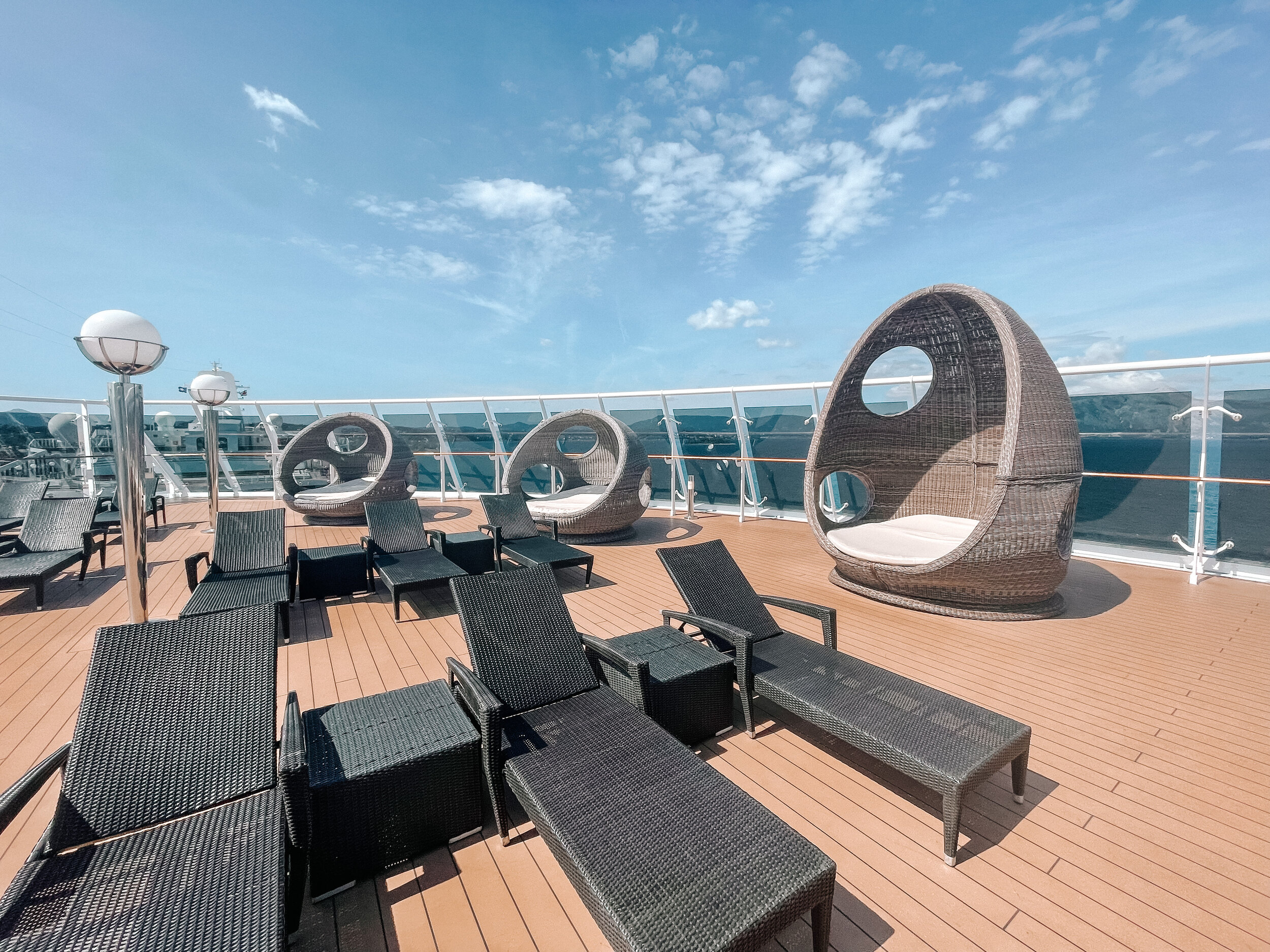 Das Top 18 Sonnendeck auf der MSC Splendida