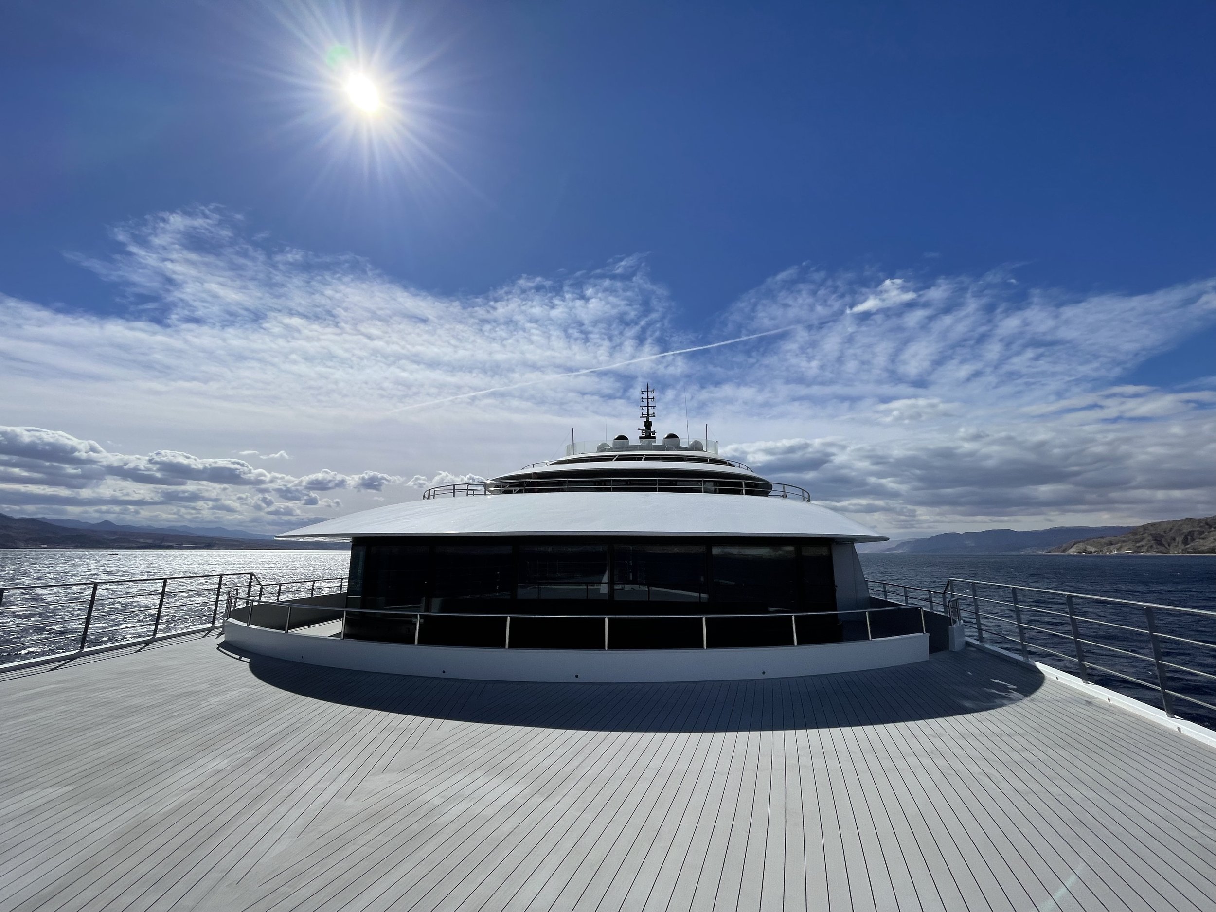 Die Terrasse der Observation Lounge.